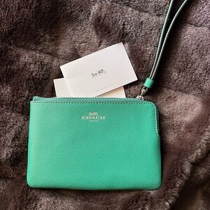 Coach Teal Key Pouch